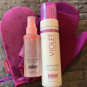 New Mine Violet Color correcting tanning foam set